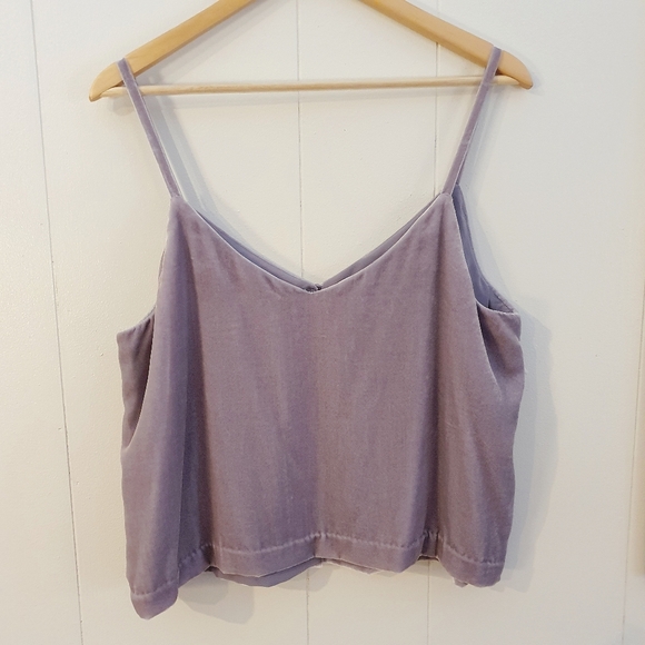 NWT Madewell Velvet Camisole Top | Purple | Size 14 - Picture 9 of 9